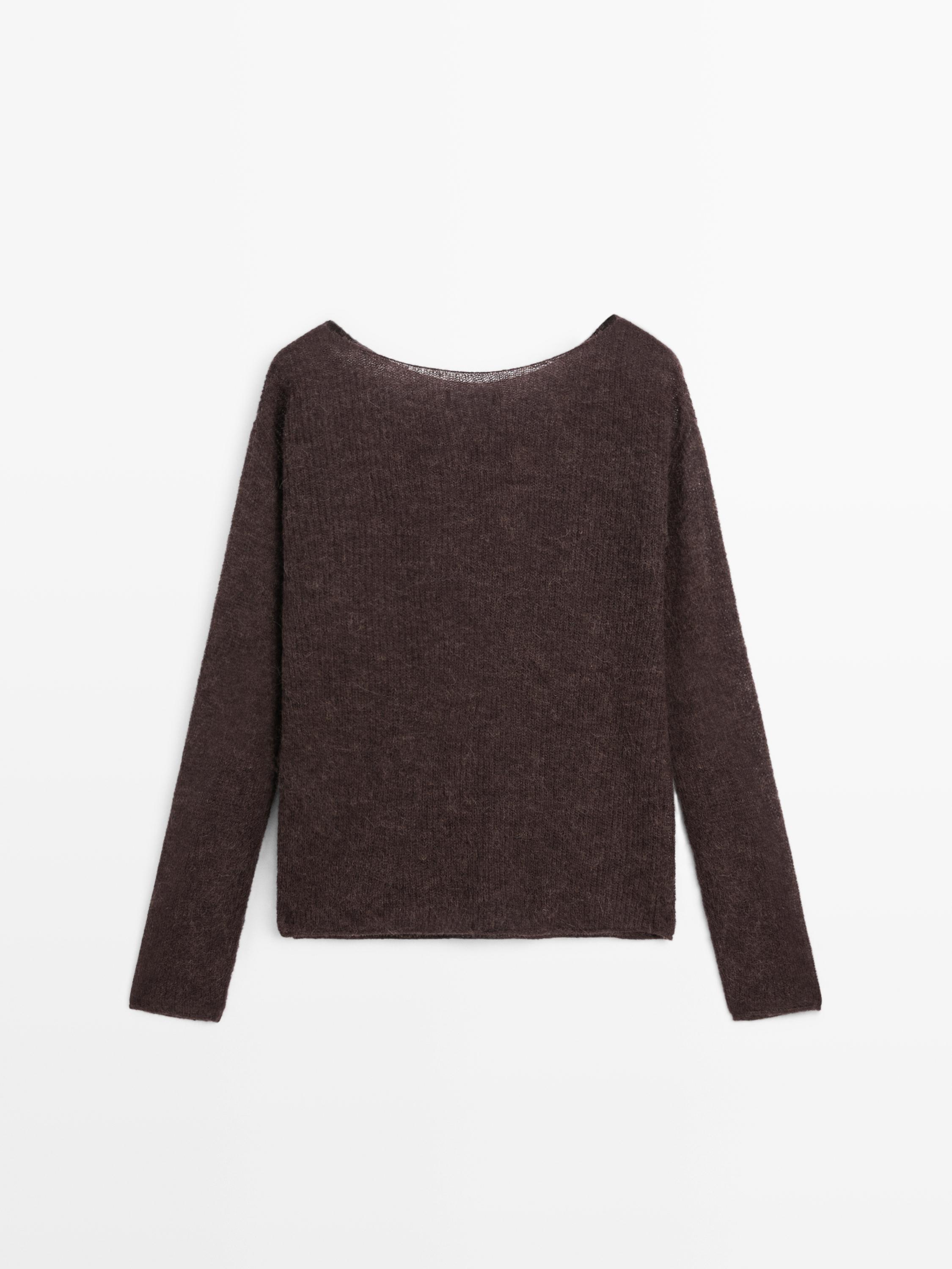 Alpaca and wool blend knit sweater